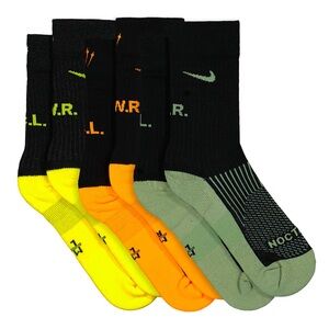 NEW Nike x NOCTA Drake Crew Socks DD9240-909 Medium M 6-8 W 6-10 Black Multi OVO